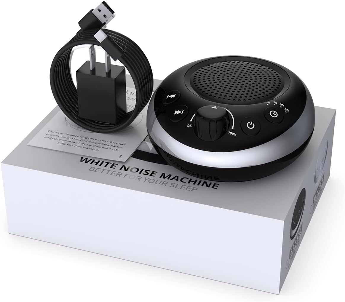 Sound Machine Loud White Noise Machine Nonstop Brown Noise Sleep Machine 30 Soothing Sounds for Baby Kids Adults Pink Noise Sounds Machine 36-Level Vol 4 Timer Memory Function for Home Travel Office