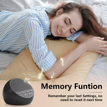 Sound Machine Loud White Noise Machine Nonstop Brown Noise Sleep Machine 30 Soothing Sounds for Baby Kids Adults Pink Noise Sounds Machine 36-Level Vol 4 Timer Memory Function for Home Travel Office