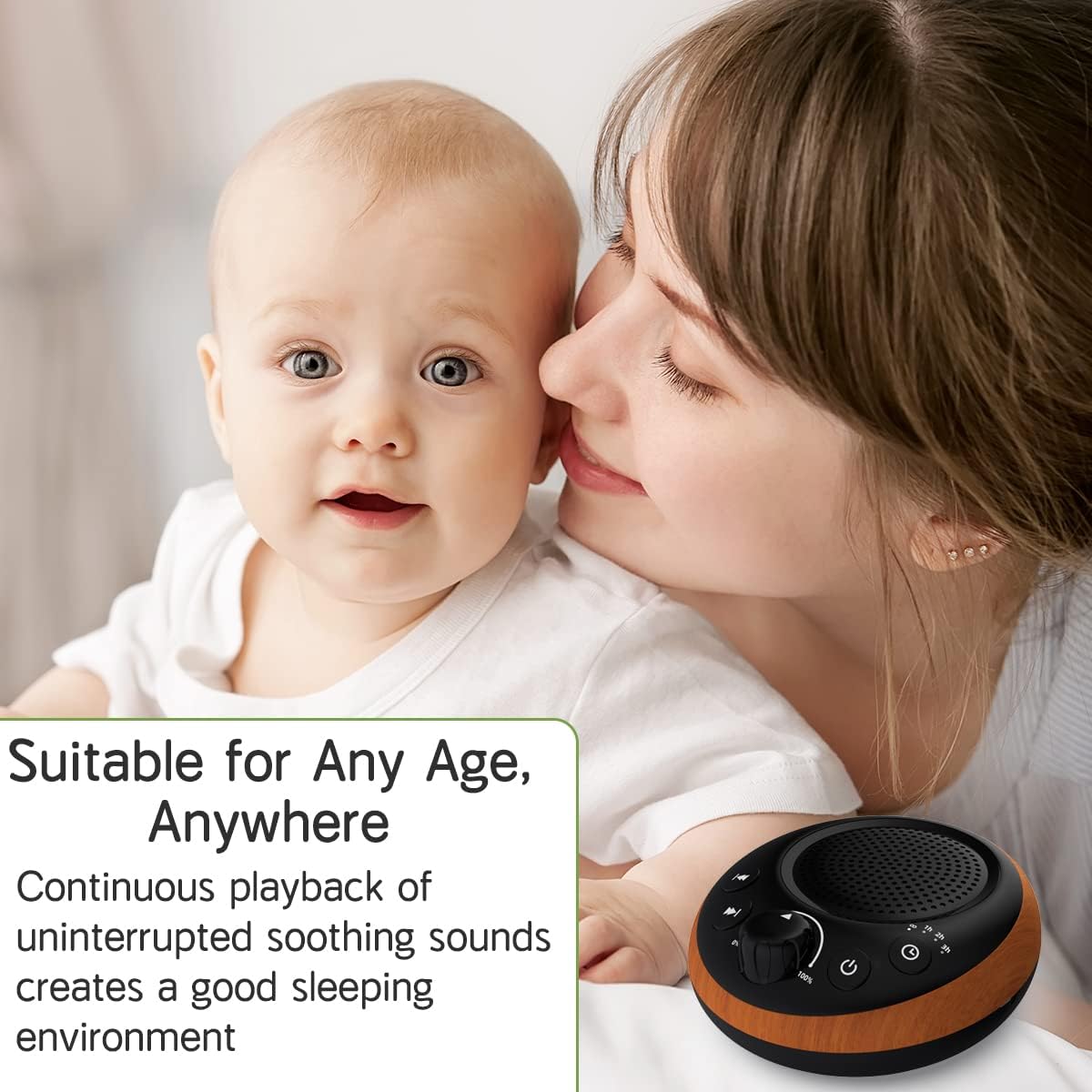 Sound Machine Loud White Noise Machine Nonstop Brown Noise Sleep Machine 30 Soothing Sounds for Baby Kids Adults Pink Noise Sounds Machine 36-Level Vol 4 Timer Memory Function for Home Travel Office