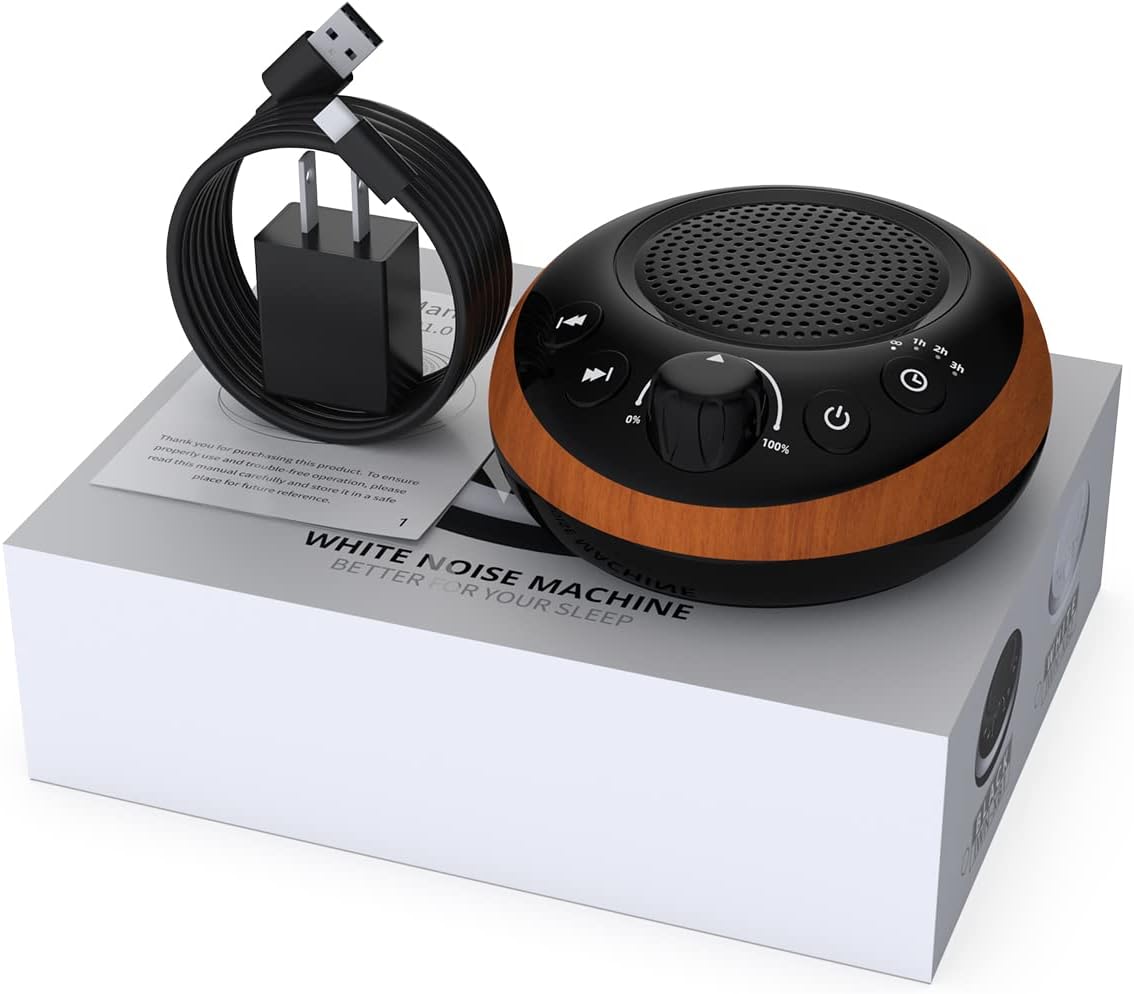 Sound Machine Loud White Noise Machine Nonstop Brown Noise Sleep Machine 30 Soothing Sounds for Baby Kids Adults Pink Noise Sounds Machine 36-Level Vol 4 Timer Memory Function for Home Travel Office
