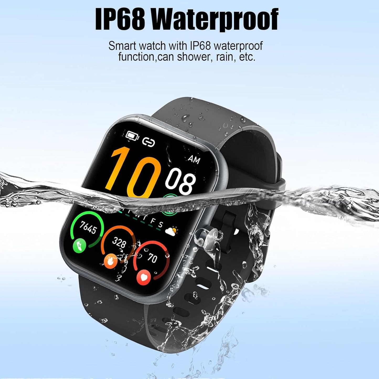 2026 Smart Watch for Men Women (Answer/Make Call), 1.96" HD Fitness Tracker Running Watch, IP68 Waterproof,Pedometer, Sleep/Step/Activity/Heart Rate Monitor,110+ Sport Mode Smartwatch for Android iOS