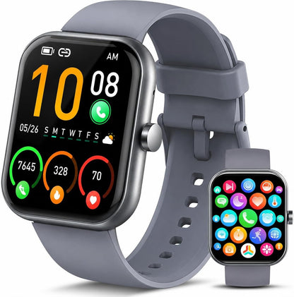 2026 Smart Watch for Men Women (Answer/Make Call), 1.96" HD Fitness Tracker Running Watch, IP68 Waterproof,Pedometer, Sleep/Step/Activity/Heart Rate Monitor,110+ Sport Mode Smartwatch for Android iOS