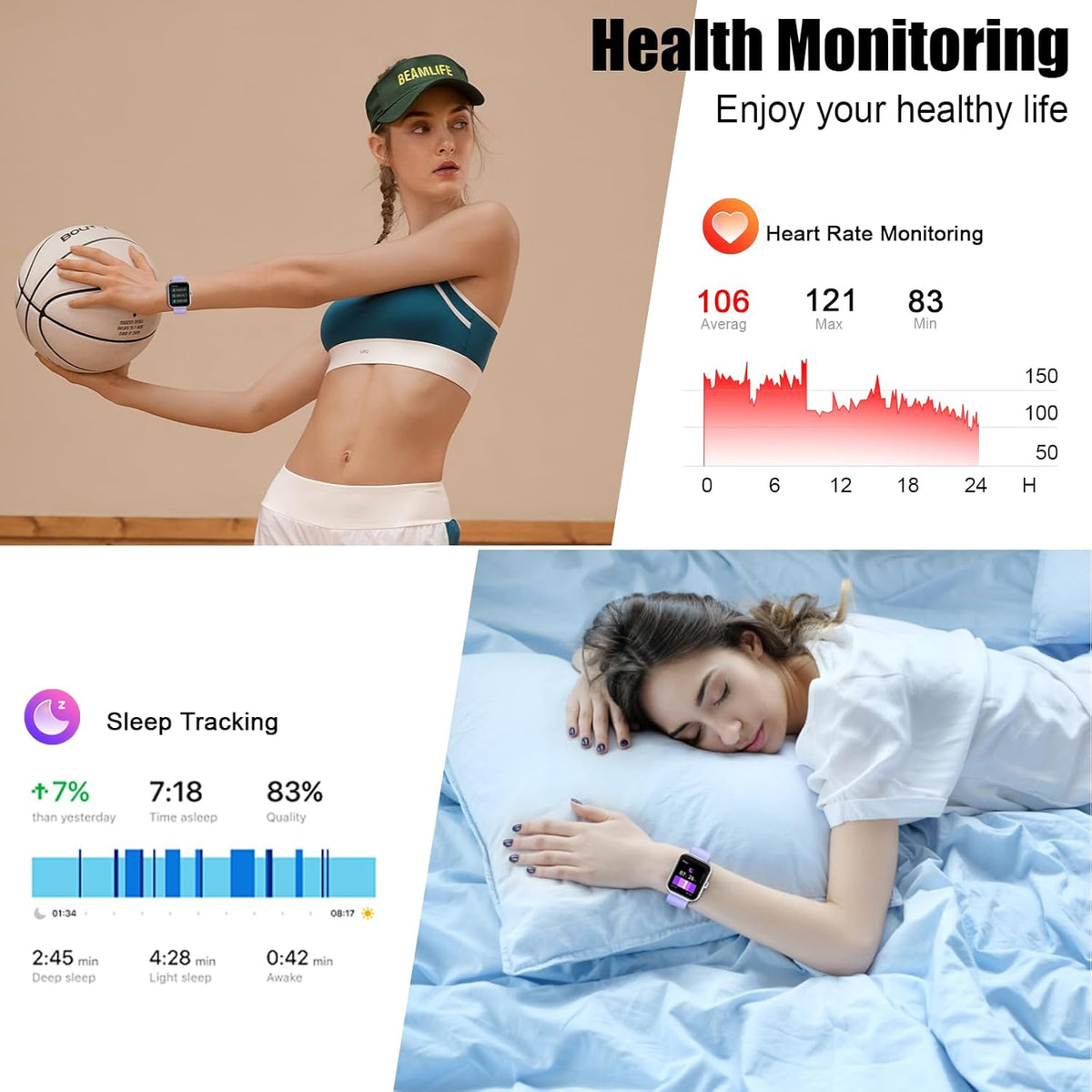 2026 Smart Watch for Men Women (Answer/Make Call), 1.96" HD Fitness Tracker Running Watch, IP68 Waterproof,Pedometer, Sleep/Step/Activity/Heart Rate Monitor,110+ Sport Mode Smartwatch for Android iOS
