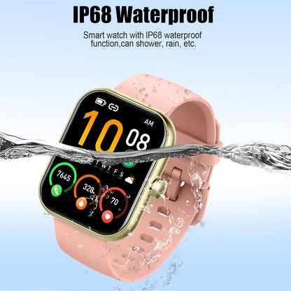 2026 Smart Watch for Men Women (Answer/Make Call), 1.96" HD Fitness Tracker Running Watch, IP68 Waterproof,Pedometer, Sleep/Step/Activity/Heart Rate Monitor,110+ Sport Mode Smartwatch for Android iOS