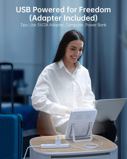 Light Therapy Lamp - 10000 Lux Therapy Lights, 3 Timing & Mode Happy Lamp, Touch Control Daylight Lamp with Memory Function, Portable Light Therapy Box for Home/Office Use As Lift Mood
