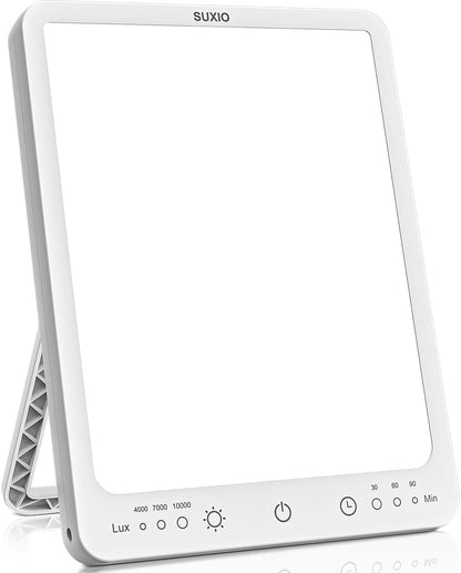 Light Therapy Lamp - 10000 Lux Therapy Lights, 3 Timing & Mode Happy Lamp, Touch Control Daylight Lamp with Memory Function, Portable Light Therapy Box for Home/Office Use As Lift Mood