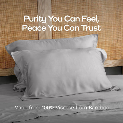100% Viscose from Bamboo Pillowcase, Set of 2 Queen Pillow Cases