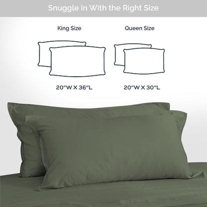 100% Viscose from Bamboo Pillowcase, Set of 2 Queen Pillow Cases