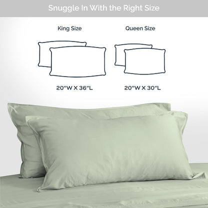 100% Viscose from Bamboo Pillowcase, Set of 2 Queen Pillow Cases