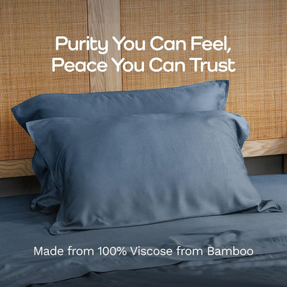 100% Viscose from Bamboo Pillowcase, Set of 2 Queen Pillow Cases