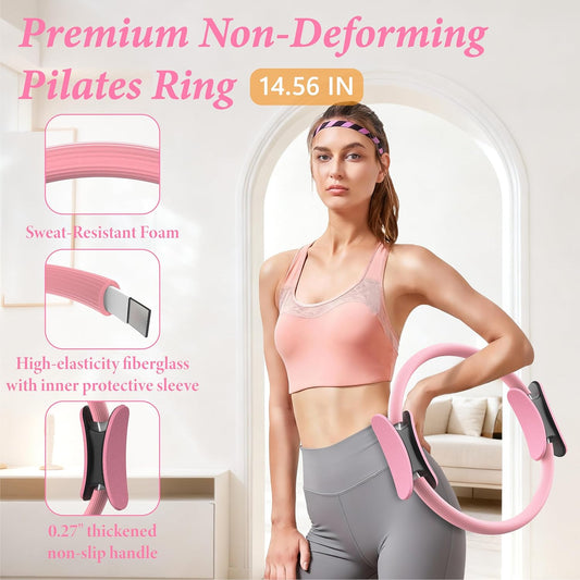 Pilates Kit for Home Workouts, Pilates Equipment Ring and Ball Set, Pilates Essentials Kit for Women, Home Pilates Workout Kit, Pilates Set, Pilates Starter Kit for Women at Gym Studio Travel