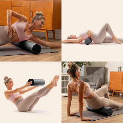 36" Pink High-Density Yoga Foam Roller | Muscle Relief, Physical Therapy, Post-Workout Recovery, Improved Flexibility, Home, Gym, Rehab Use, Full-Body Use
