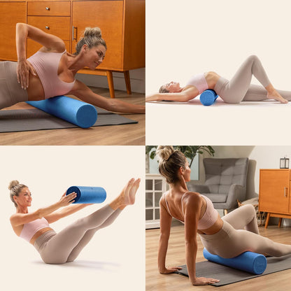 36" Pink High-Density Yoga Foam Roller | Muscle Relief, Physical Therapy, Post-Workout Recovery, Improved Flexibility, Home, Gym, Rehab Use, Full-Body Use