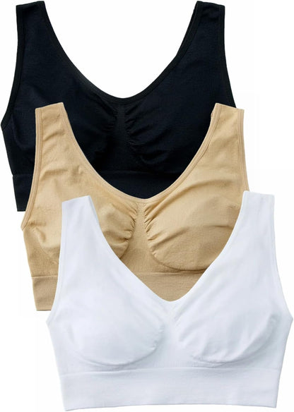 Women's Comfort Wirefree Bralette Unpadded Sleep Yoga Bra