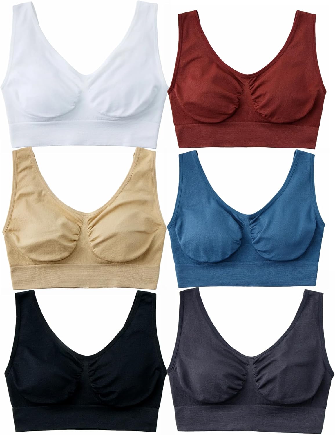 Women's Comfort Wirefree Bralette Unpadded Sleep Yoga Bra