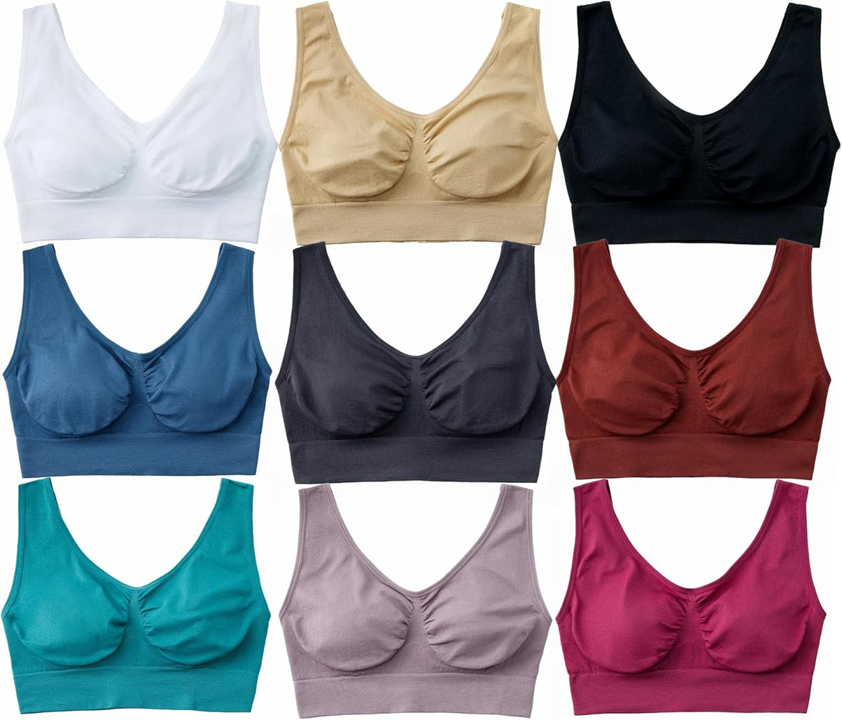 Women's Comfort Wirefree Bralette Unpadded Sleep Yoga Bra