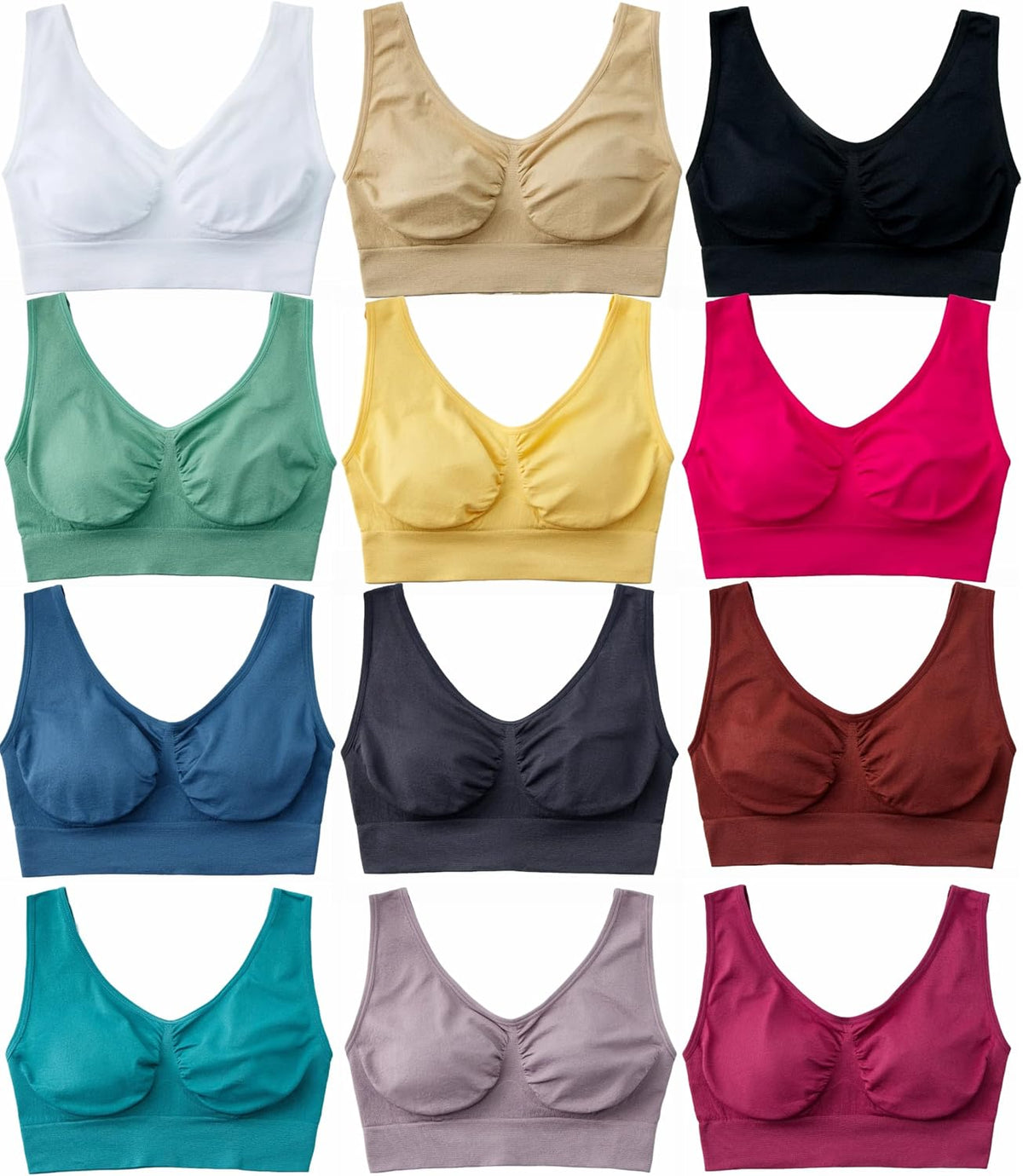 Women's Comfort Wirefree Bralette Unpadded Sleep Yoga Bra
