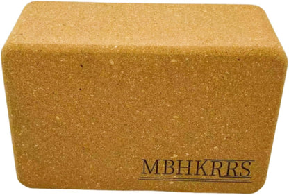 Yoga Block - Fine-Grain Cork Block, Yoga Equipment, Home Gym Accessory, Pilates Tool, Lightweight for Travel, Extra Firm Workout Accessory with Comfortable Edges