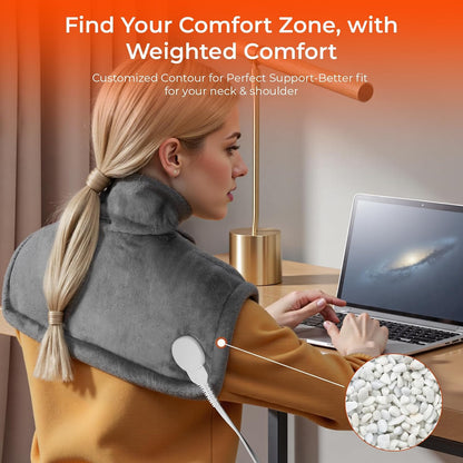 Heating Pad for Neck & Shoulders & Back: Electric Instant Heat 2026 Upgrade