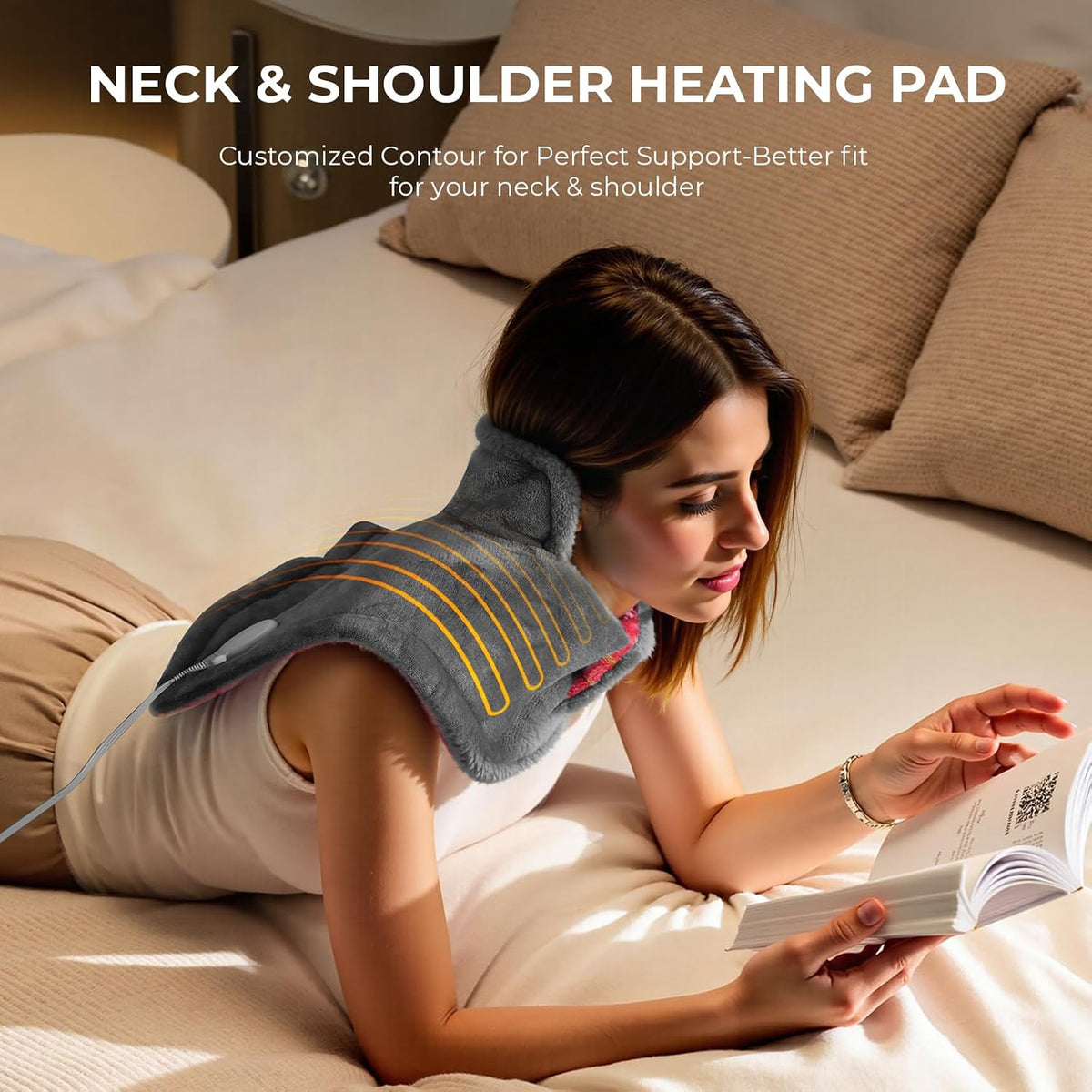Heating Pad for Neck & Shoulders & Back: Electric Instant Heat 2026 Upgrade