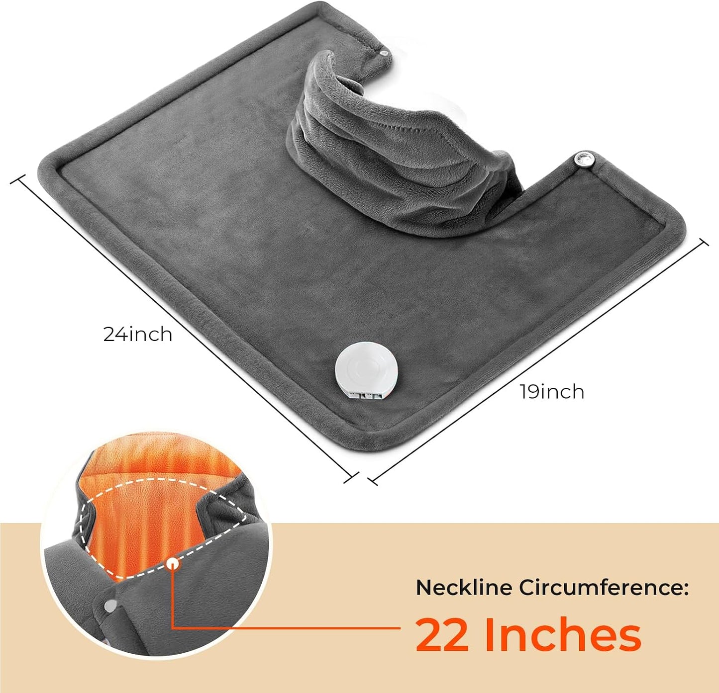 Heating Pad for Neck & Shoulders & Back: Electric Instant Heat 2026 Upgrade