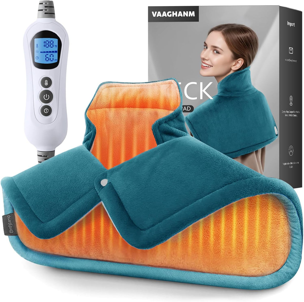 Heating Pad for Neck & Shoulders & Back: Electric Instant Heat 2026 Upgrade