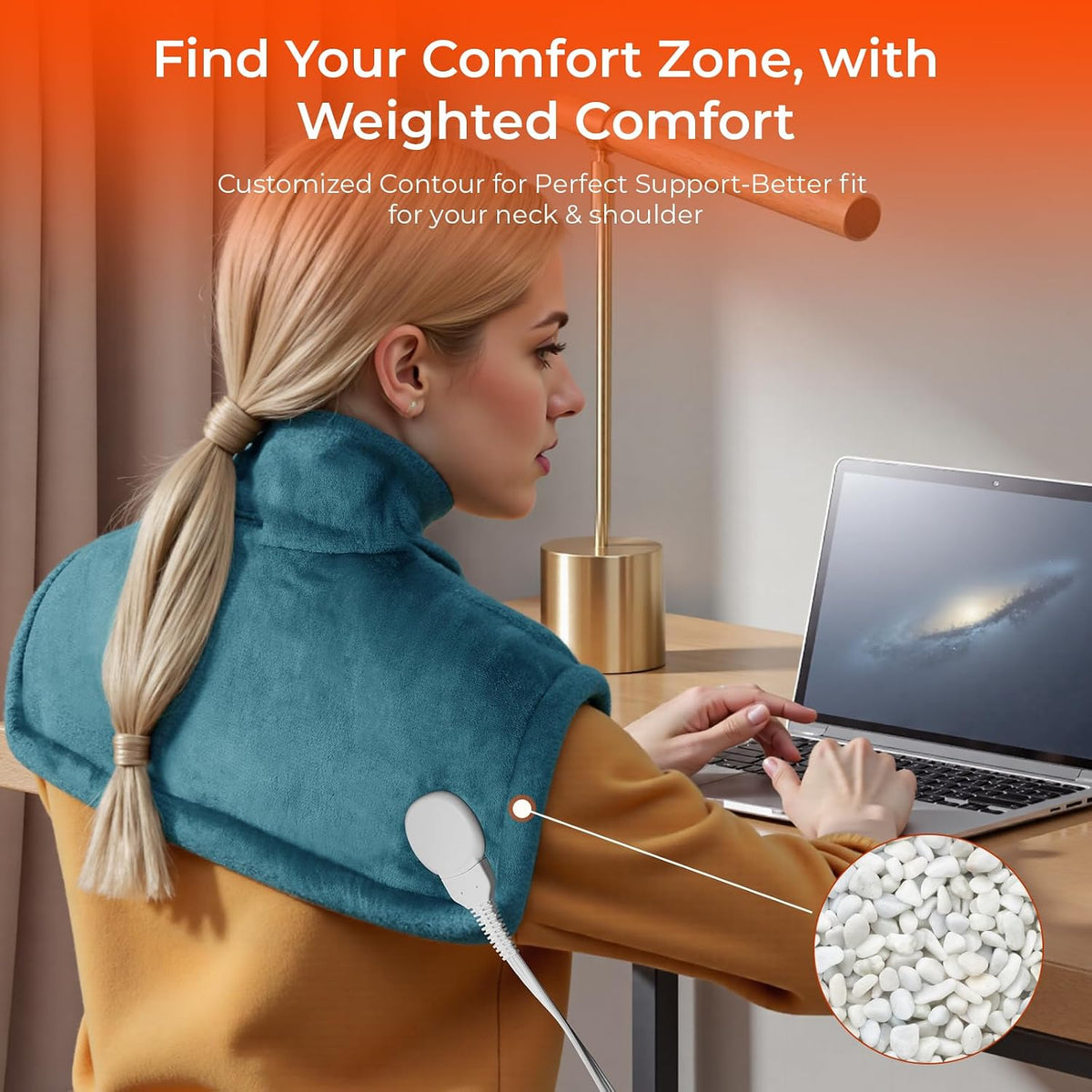 Heating Pad for Neck & Shoulders & Back: Electric Instant Heat 2026 Upgrade