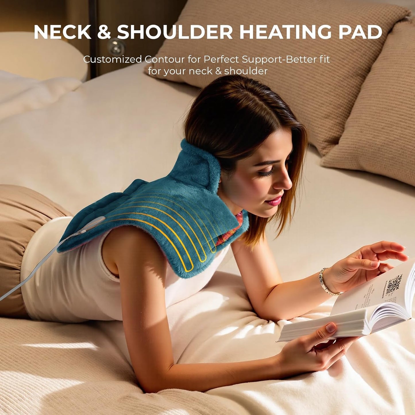 Heating Pad for Neck & Shoulders & Back: Electric Instant Heat 2026 Upgrade