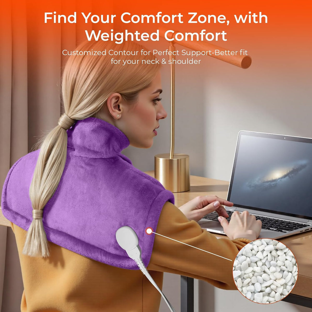 Heating Pad for Neck & Shoulders & Back: Electric Instant Heat 2026 Upgrade