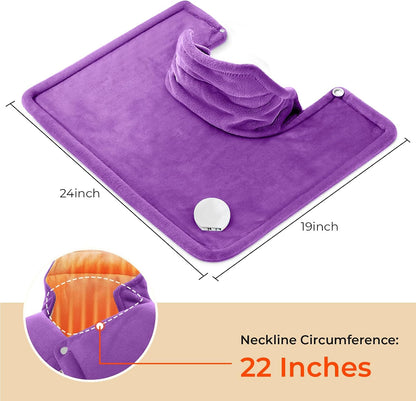 Heating Pad for Neck & Shoulders & Back: Electric Instant Heat 2026 Upgrade