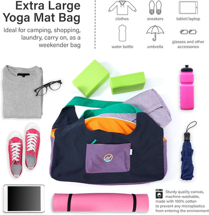 Yoga Bags and Carriers Fits All Your Stuff, Extra Large Yoga Mat Bag Full Zip Yoga Mat Bag with 3 Zipper pockets