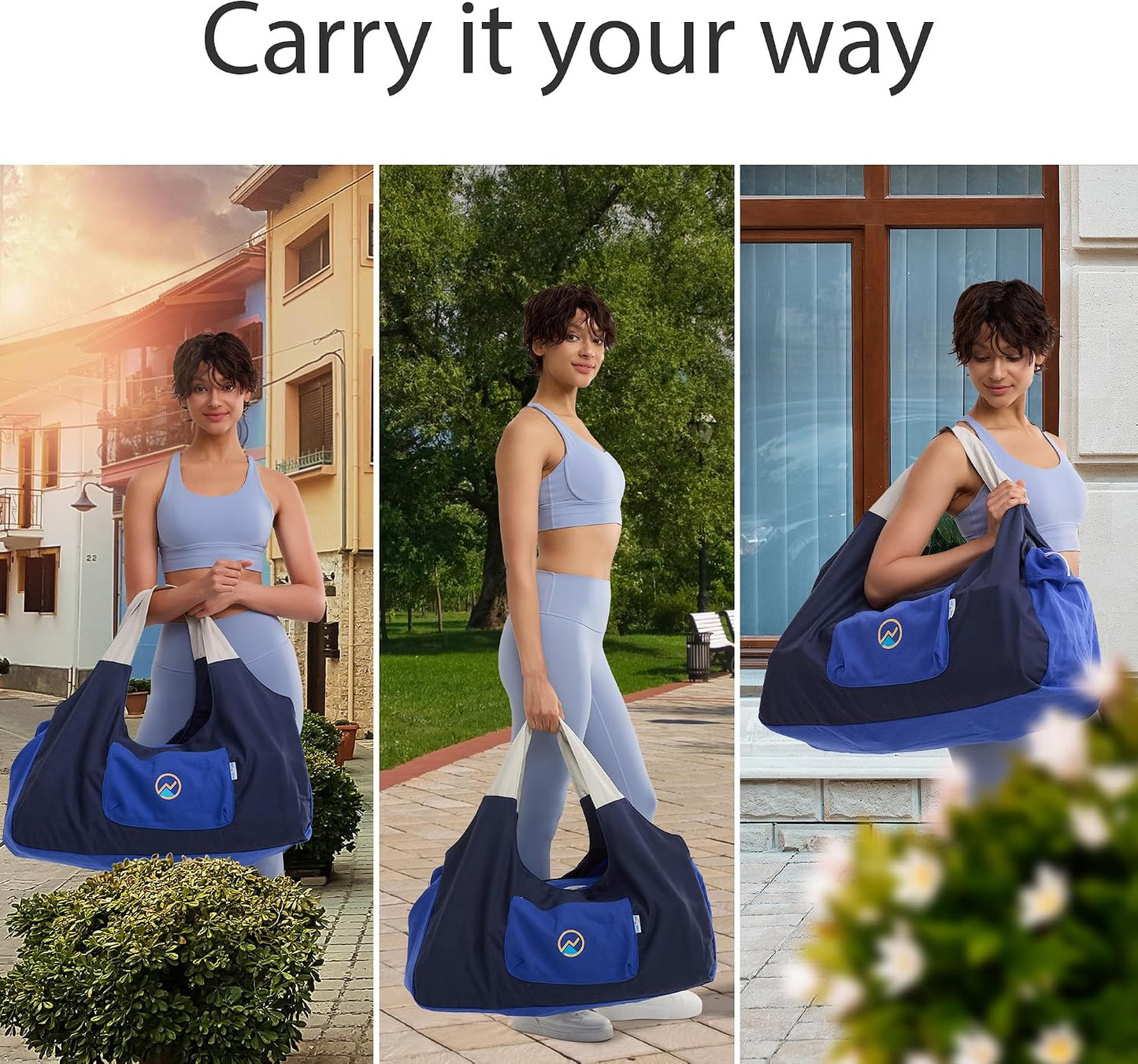 Yoga Bags and Carriers Fits All Your Stuff, Extra Large Yoga Mat Bag Full Zip Yoga Mat Bag with 3 Zipper pockets