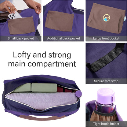Yoga Bags and Carriers Fits All Your Stuff, Extra Large Yoga Mat Bag Full Zip Yoga Mat Bag with 3 Zipper pockets