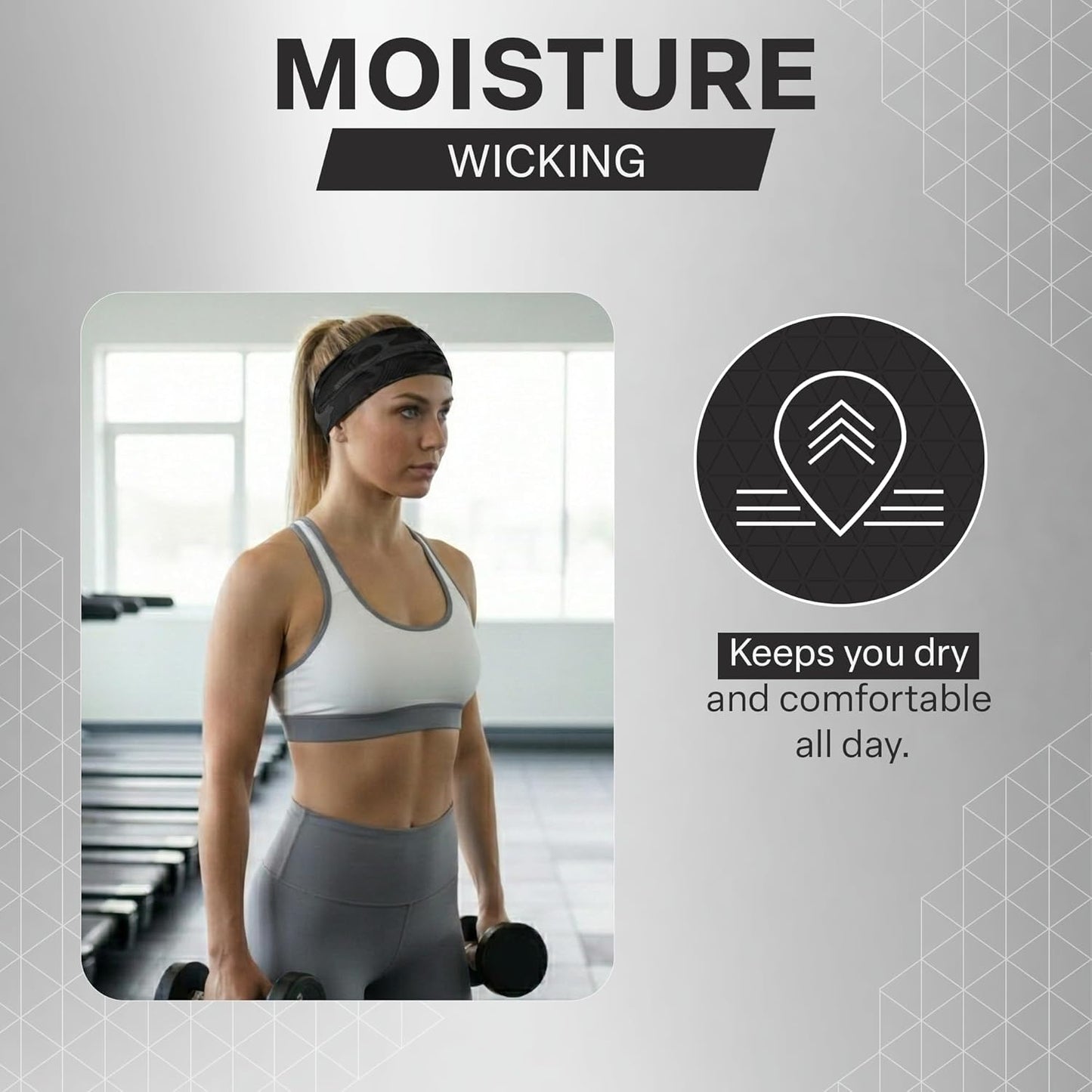 COLD FACTOR Cooling Headband for Women and Men – UPF 50+ Advanced Evaporative Comfort, Instant Cooling Sweatband for Outdoor Sports, Fitness, Yoga, Hiking, Running, and Workout