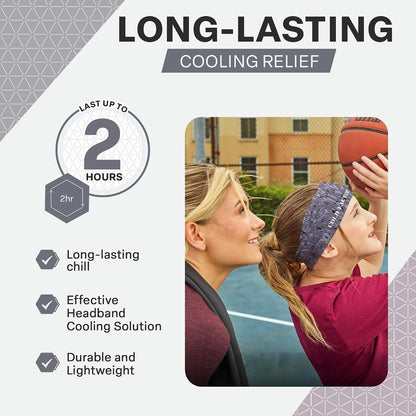 COLD FACTOR Cooling Headband for Women and Men – UPF 50+ Advanced Evaporative Comfort, Instant Cooling Sweatband for Outdoor Sports, Fitness, Yoga, Hiking, Running, and Workout