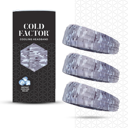 COLD FACTOR Cooling Headband for Women and Men – UPF 50+ Advanced Evaporative Comfort, Instant Cooling Sweatband for Outdoor Sports, Fitness, Yoga, Hiking, Running, and Workout