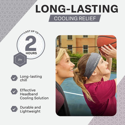 COLD FACTOR Cooling Headband for Women and Men – UPF 50+ Advanced Evaporative Comfort, Instant Cooling Sweatband for Outdoor Sports, Fitness, Yoga, Hiking, Running, and Workout