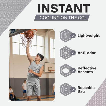 COLD FACTOR Cooling Headband for Women and Men – UPF 50+ Advanced Evaporative Comfort, Instant Cooling Sweatband for Outdoor Sports, Fitness, Yoga, Hiking, Running, and Workout