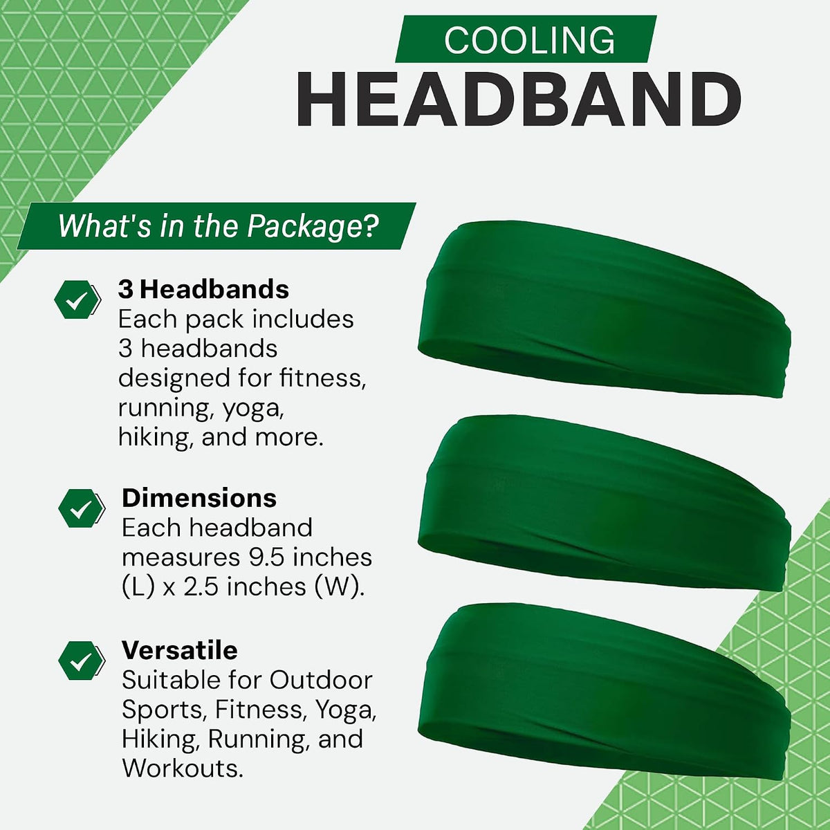 COLD FACTOR Cooling Headband for Women and Men – UPF 50+ Advanced Evaporative Comfort, Instant Cooling Sweatband for Outdoor Sports, Fitness, Yoga, Hiking, Running, and Workout