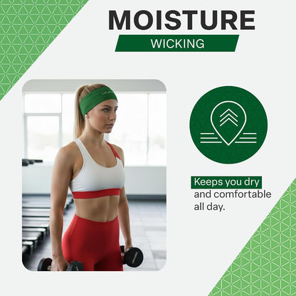 COLD FACTOR Cooling Headband for Women and Men – UPF 50+ Advanced Evaporative Comfort, Instant Cooling Sweatband for Outdoor Sports, Fitness, Yoga, Hiking, Running, and Workout