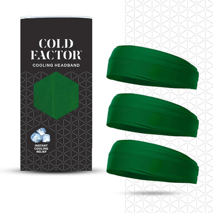 COLD FACTOR Cooling Headband for Women and Men – UPF 50+ Advanced Evaporative Comfort, Instant Cooling Sweatband for Outdoor Sports, Fitness, Yoga, Hiking, Running, and Workout