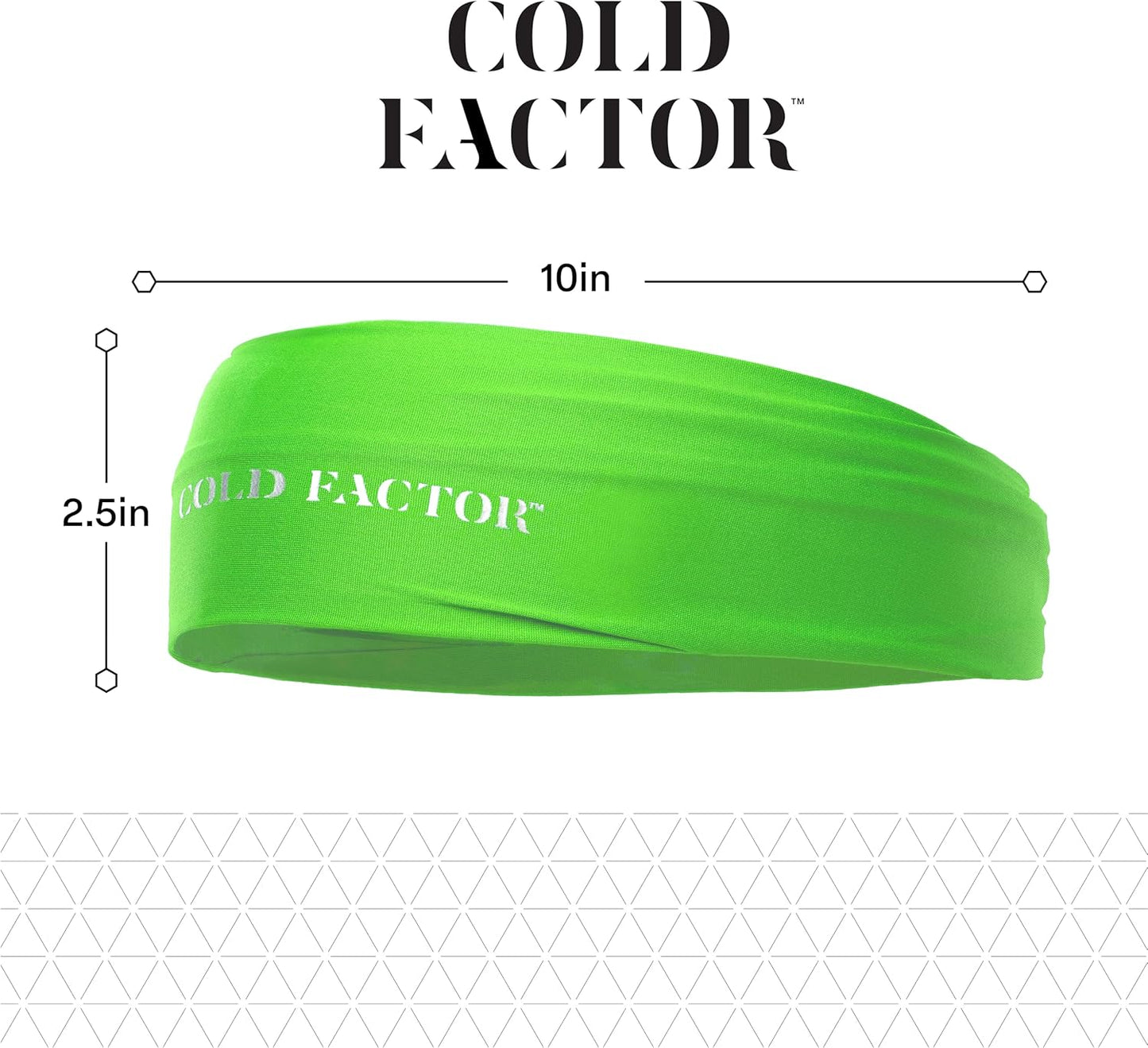 COLD FACTOR Cooling Headband for Women and Men – UPF 50+ Advanced Evaporative Comfort, Instant Cooling Sweatband for Outdoor Sports, Fitness, Yoga, Hiking, Running, and Workout