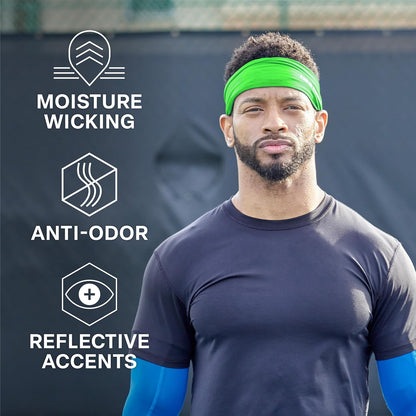 COLD FACTOR Cooling Headband for Women and Men – UPF 50+ Advanced Evaporative Comfort, Instant Cooling Sweatband for Outdoor Sports, Fitness, Yoga, Hiking, Running, and Workout