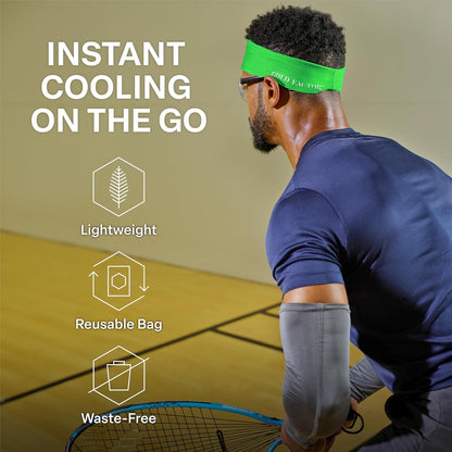 COLD FACTOR Cooling Headband for Women and Men – UPF 50+ Advanced Evaporative Comfort, Instant Cooling Sweatband for Outdoor Sports, Fitness, Yoga, Hiking, Running, and Workout