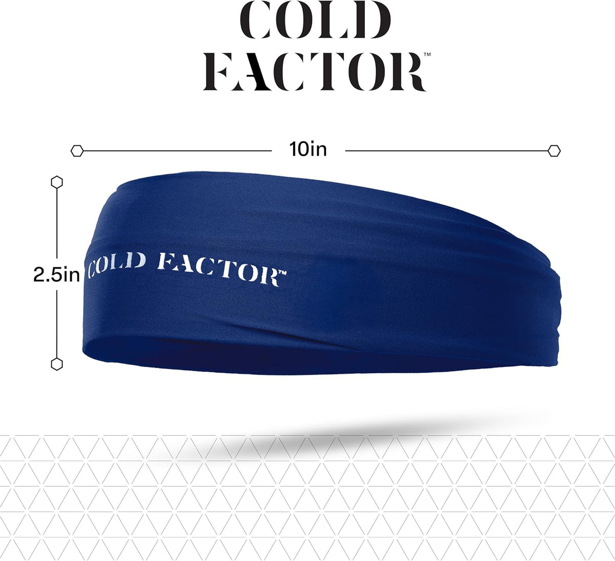 COLD FACTOR Cooling Headband for Women and Men – UPF 50+ Advanced Evaporative Comfort, Instant Cooling Sweatband for Outdoor Sports, Fitness, Yoga, Hiking, Running, and Workout