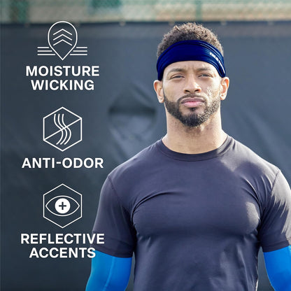 COLD FACTOR Cooling Headband for Women and Men – UPF 50+ Advanced Evaporative Comfort, Instant Cooling Sweatband for Outdoor Sports, Fitness, Yoga, Hiking, Running, and Workout