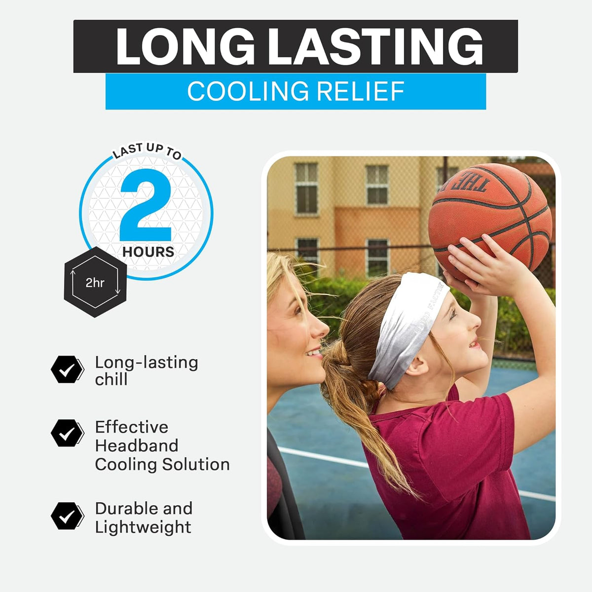 COLD FACTOR Cooling Headband for Women and Men – UPF 50+ Advanced Evaporative Comfort, Instant Cooling Sweatband for Outdoor Sports, Fitness, Yoga, Hiking, Running, and Workout