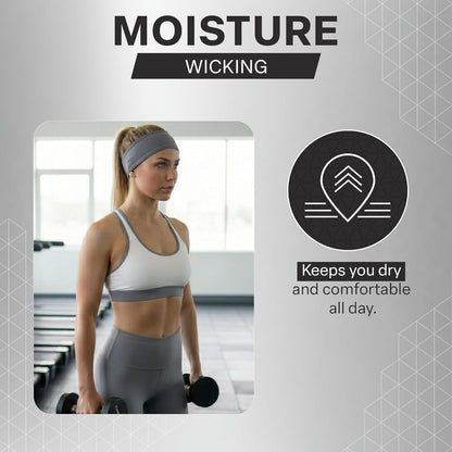 COLD FACTOR Cooling Headband for Women and Men – UPF 50+ Advanced Evaporative Comfort, Instant Cooling Sweatband for Outdoor Sports, Fitness, Yoga, Hiking, Running, and Workout