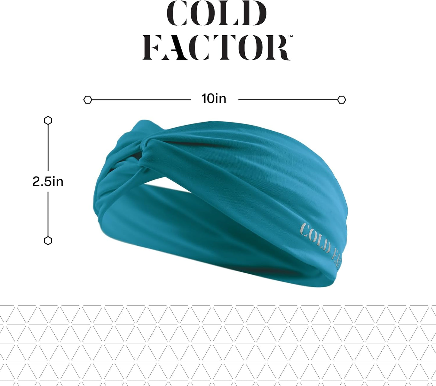 COLD FACTOR Cooling Headband for Women and Men – UPF 50+ Advanced Evaporative Comfort, Instant Cooling Sweatband for Outdoor Sports, Fitness, Yoga, Hiking, Running, and Workout