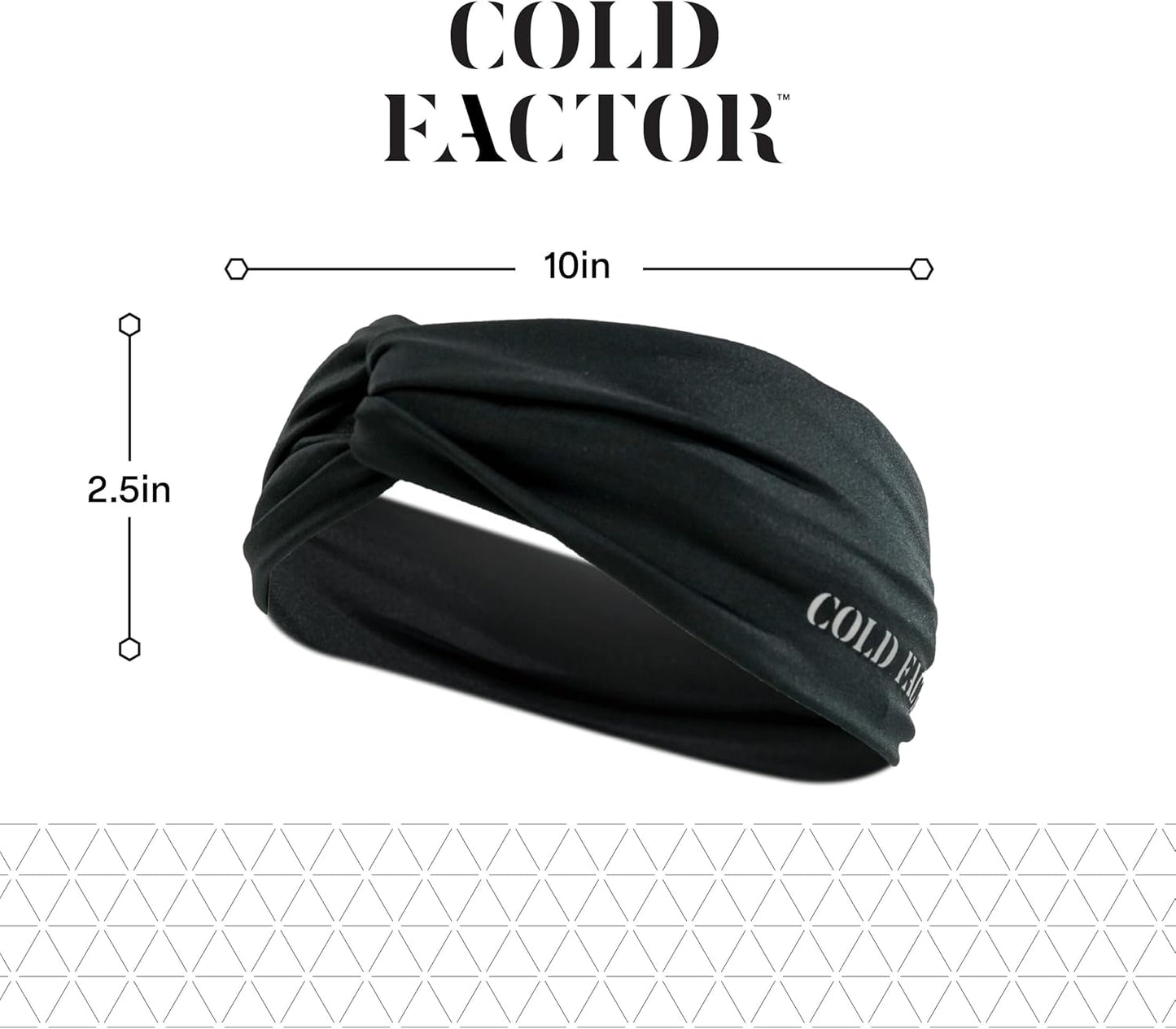 COLD FACTOR Cooling Headband for Women and Men – UPF 50+ Advanced Evaporative Comfort, Instant Cooling Sweatband for Outdoor Sports, Fitness, Yoga, Hiking, Running, and Workout